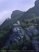 Hiker on Grandfather Mountain